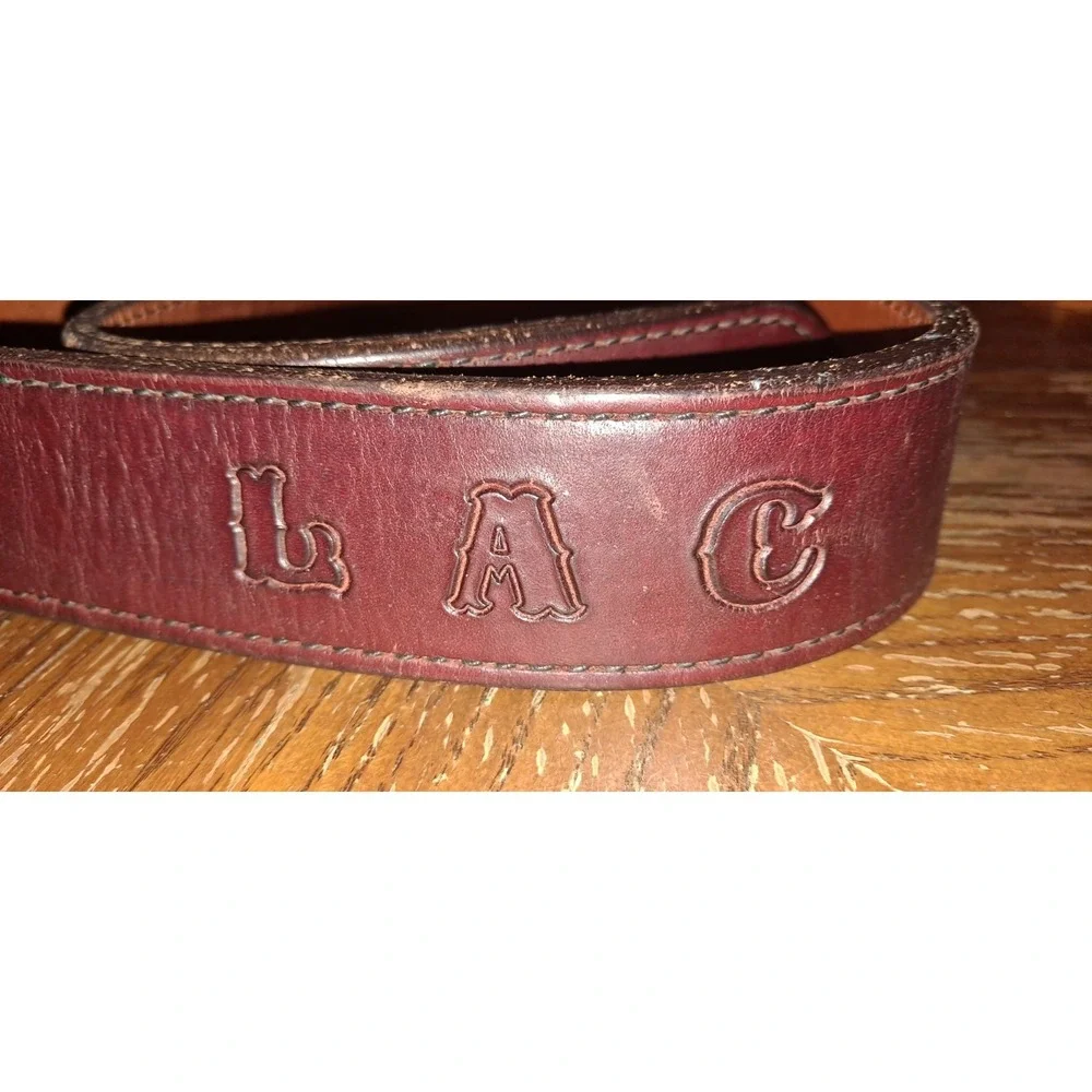 Vintage Leather‎ belt With Initials L A C 46